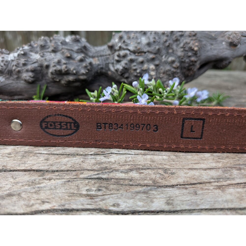 Vintage Southwestern Style Concho Belt By Fossil, Womens Size Large - Picture 6 of 11